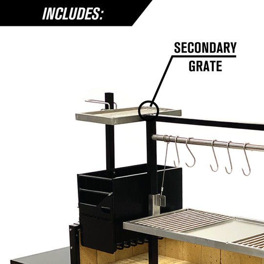 Tagwood BBQ Fully Assembled Black Argentine Santa Maria Wood Fire & Charcoal Grill - BBQ03SIF - by Tagwood BBQ | Buy at Agent BBQ
