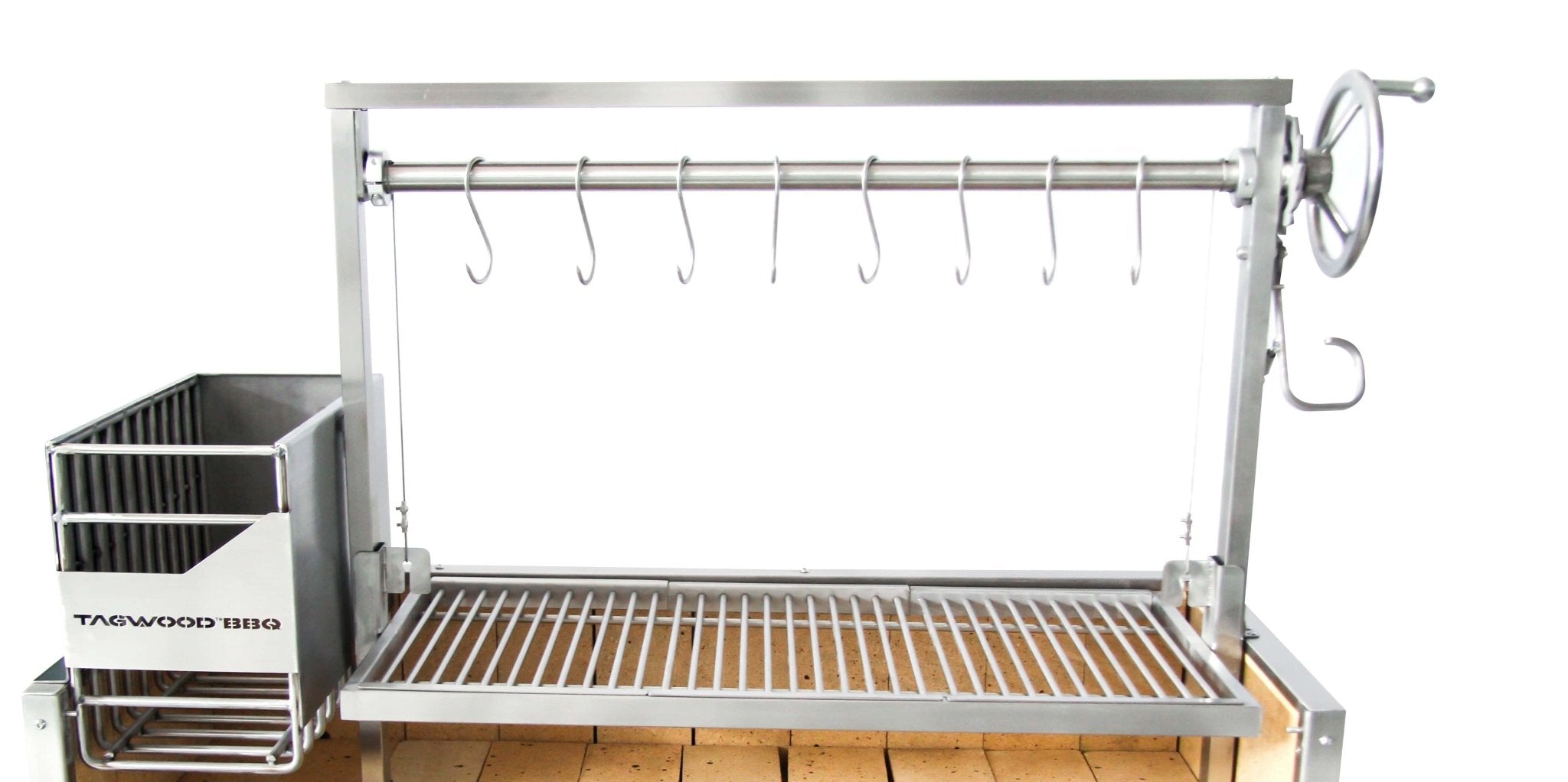 Tagwood BBQ Fully Assembled Built - In Santa Maria Argentine Wood Fire & Charcoal Gaucho Grill - BBQ05SSF - by Tagwood BBQ | Buy at Agent BBQ