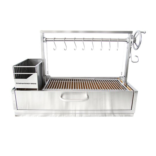 Tagwood BBQ Fully Assembled Built - In Santa Maria Argentine Wood Fire & Charcoal Gaucho Grill - BBQ05SSF - by Tagwood BBQ | Buy at Agent BBQ