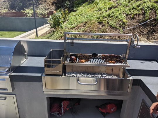 Tagwood BBQ Fully Assembled Built - In Santa Maria Argentine Wood Fire & Charcoal Gaucho Grill - BBQ05SSF - by Tagwood BBQ | Buy at Agent BBQ