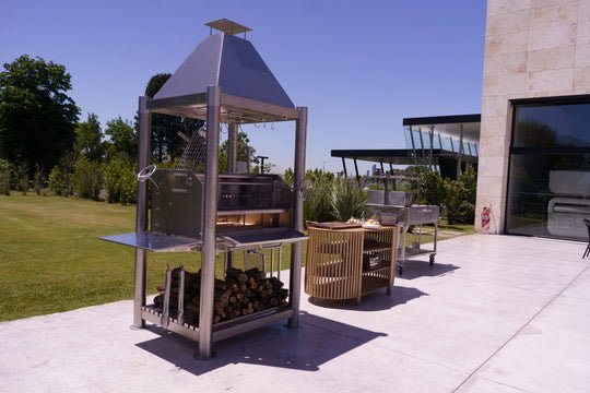 Tagwood BBQ Silver Bullet Argentine Wood Fire & Charcoal Grill - All Stainless Steel - BBQ02SS - by Tagwood BBQ | Buy at Agent BBQ