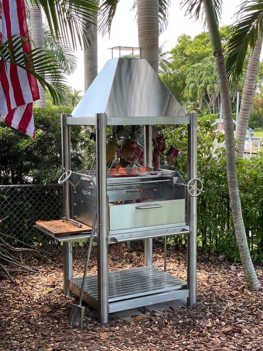 Tagwood BBQ Silver Bullet Argentine Wood Fire & Charcoal Grill - All Stainless Steel - BBQ02SS - by Tagwood BBQ | Buy at Agent BBQ