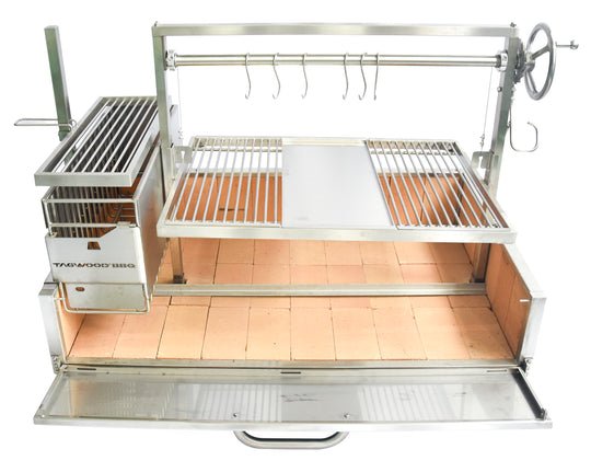 Tagwood BBQ XL Built - In Argentine Santa Maria Wood Fire & Charcoal Grill - BBQ25SS - by Tagwood BBQ | Buy at Agent BBQ