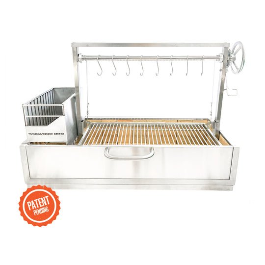 Tagwood BBQ XL Built - In Argentine Santa Maria Wood Fire & Charcoal Grill - BBQ25SS - by Tagwood BBQ | Buy at Agent BBQ