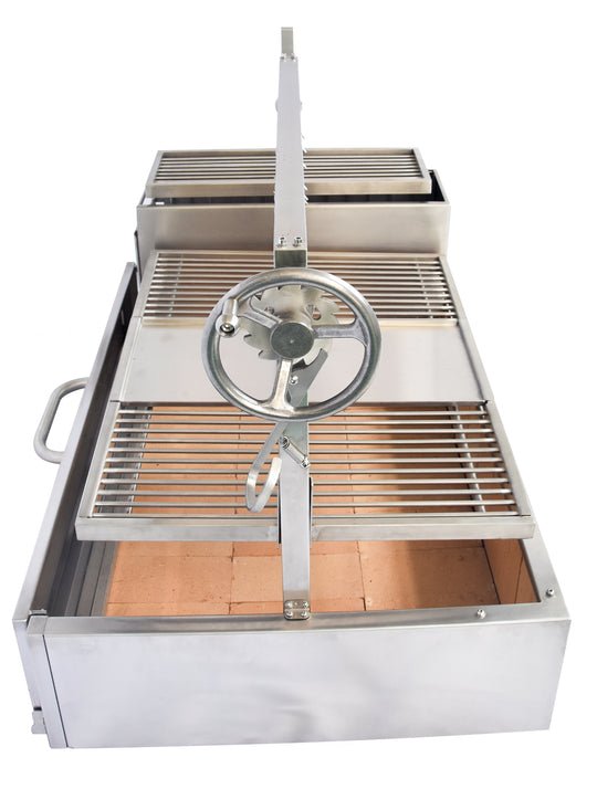Tagwood BBQ XL Built - In Argentine Santa Maria Wood Fire & Charcoal Grill - BBQ25SS - by Tagwood BBQ | Buy at Agent BBQ