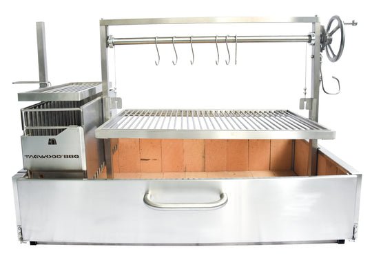 Tagwood BBQ XL Built - In Argentine Santa Maria Wood Fire & Charcoal Grill - BBQ25SS - by Tagwood BBQ | Buy at Agent BBQ