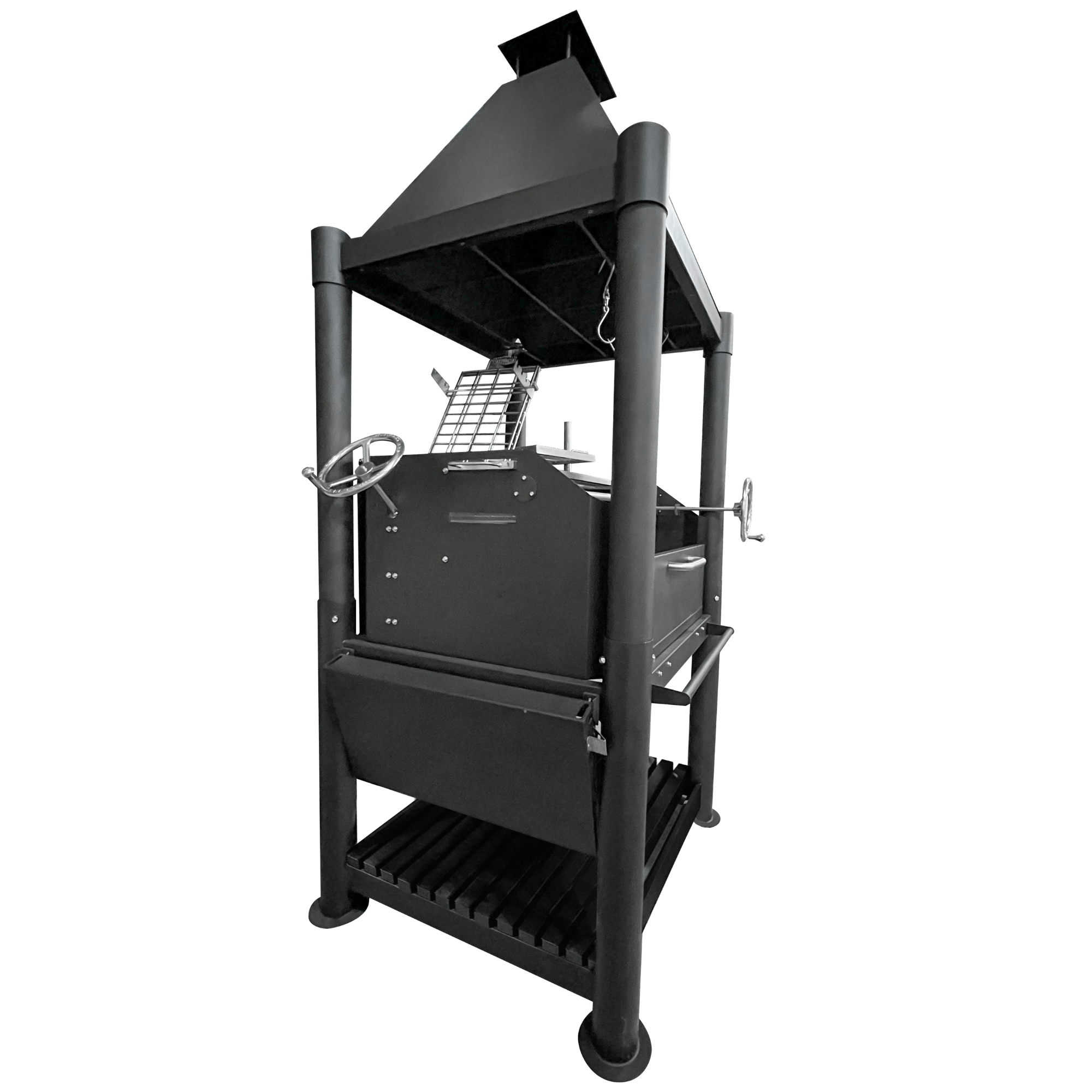 Tagwood BBQ02SIB Premium Freestanding Black Santa Maria Argentine Grill - "The Beast" - by Tagwood BBQ | Buy at Agent BBQ