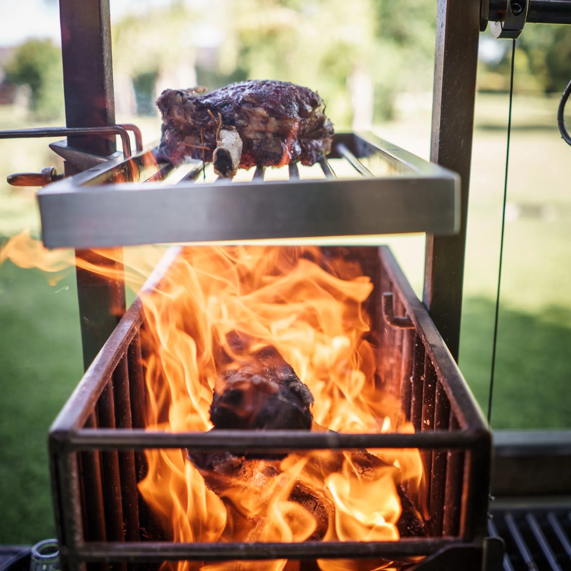 Tagwood BBQ03SS Freestanding Santa Maria Argentine Grill With 6" Casters - by Tagwood BBQ | Buy at Agent BBQ