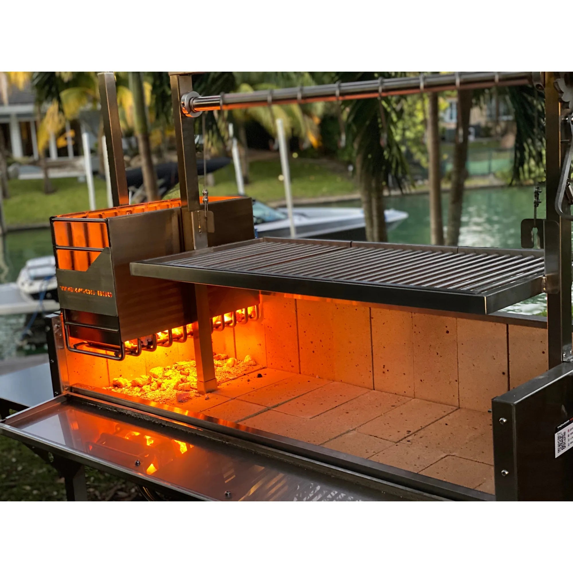Tagwood BBQ03SS Freestanding Santa Maria Argentine Grill With 6" Casters - by Tagwood BBQ | Buy at Agent BBQ