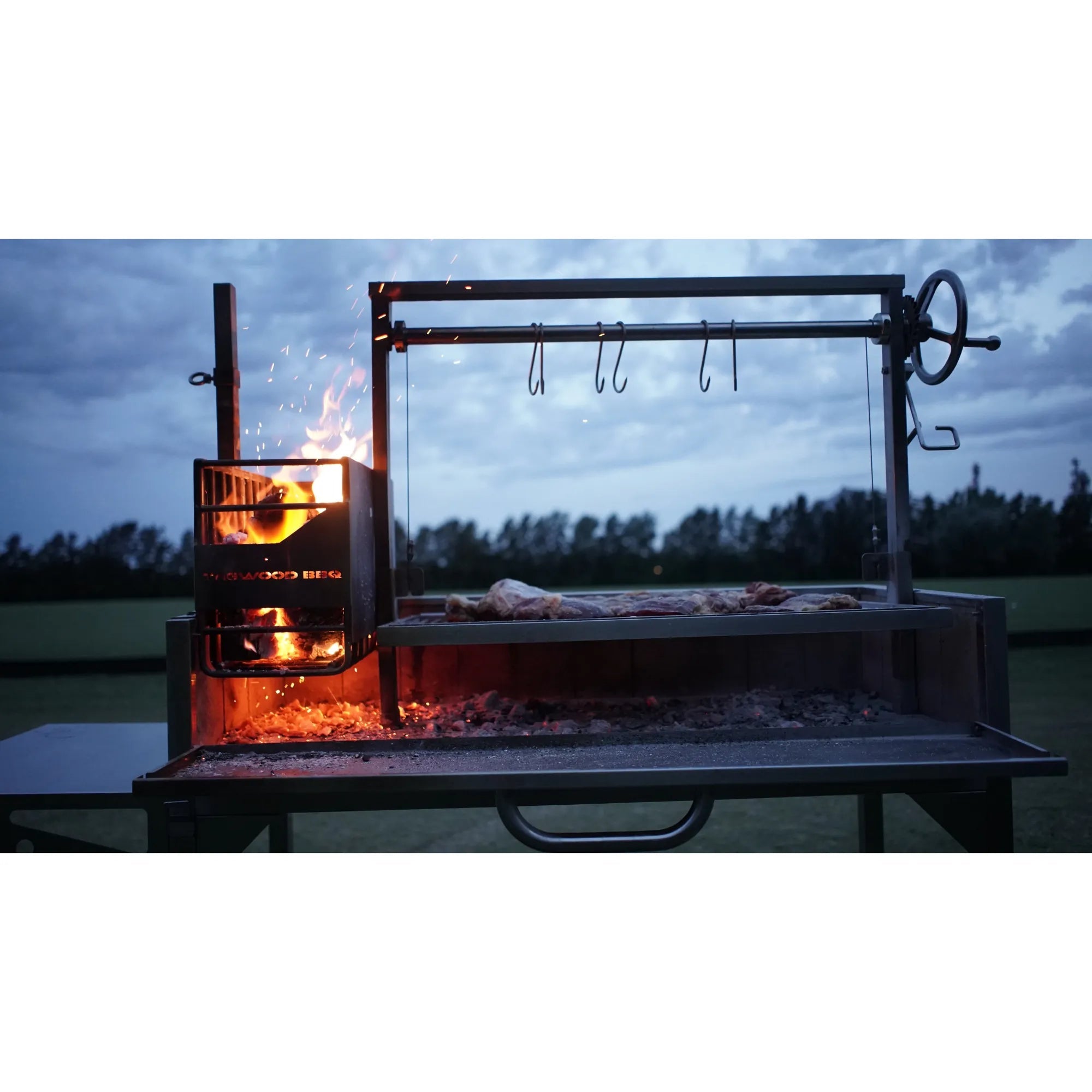 Tagwood BBQ03SS Freestanding Santa Maria Argentine Grill With 6" Casters - by Tagwood BBQ | Buy at Agent BBQ