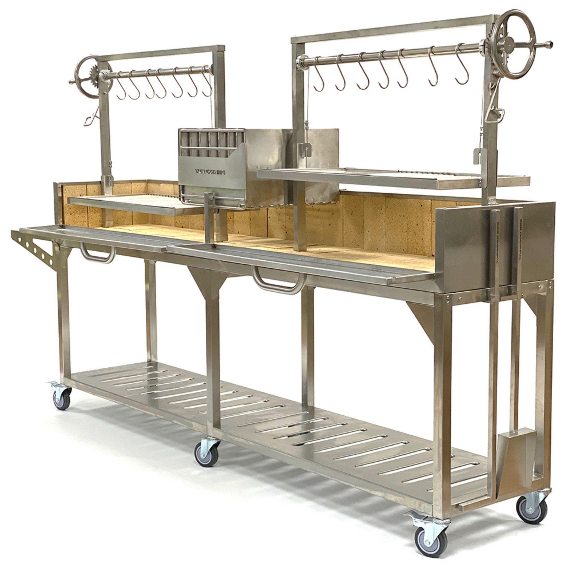 Tagwood BBQ04SS BBQ Double Argentine Santa Maria Freestanding Charcoal Grill - by Tagwood BBQ | Buy at Agent BBQ