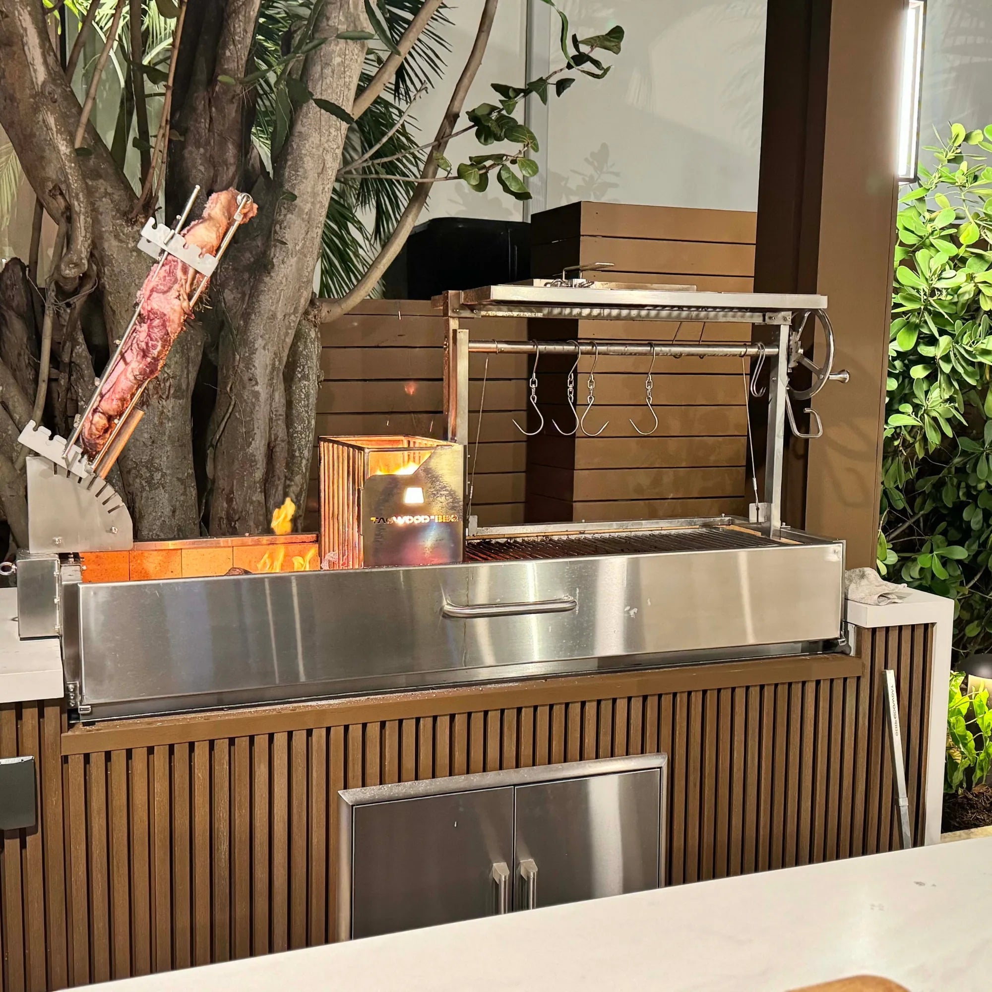 Tagwood BBQ08SS Argentine Santa Maria Wood Fire & Charcoal Gaucho Grill - by Tagwood BBQ | Buy at Agent BBQ