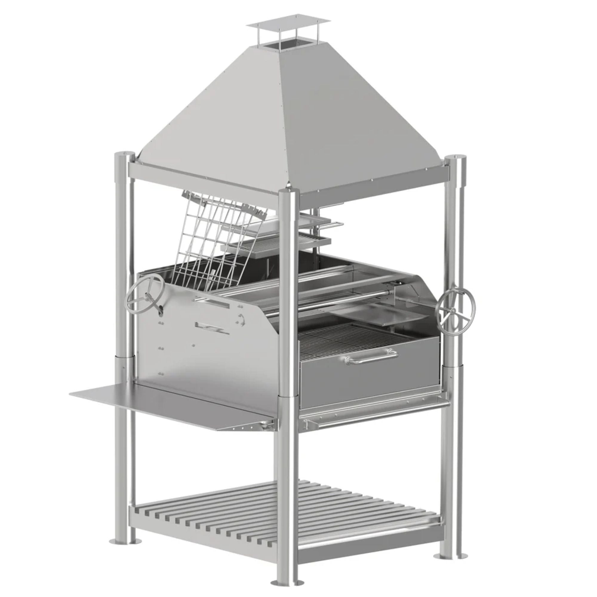 Tagwood BBQ12SS Argentine Santa Maria Commercial Stainless Steel Charcoal Grill - by Tagwood BBQ | Buy at Agent BBQ