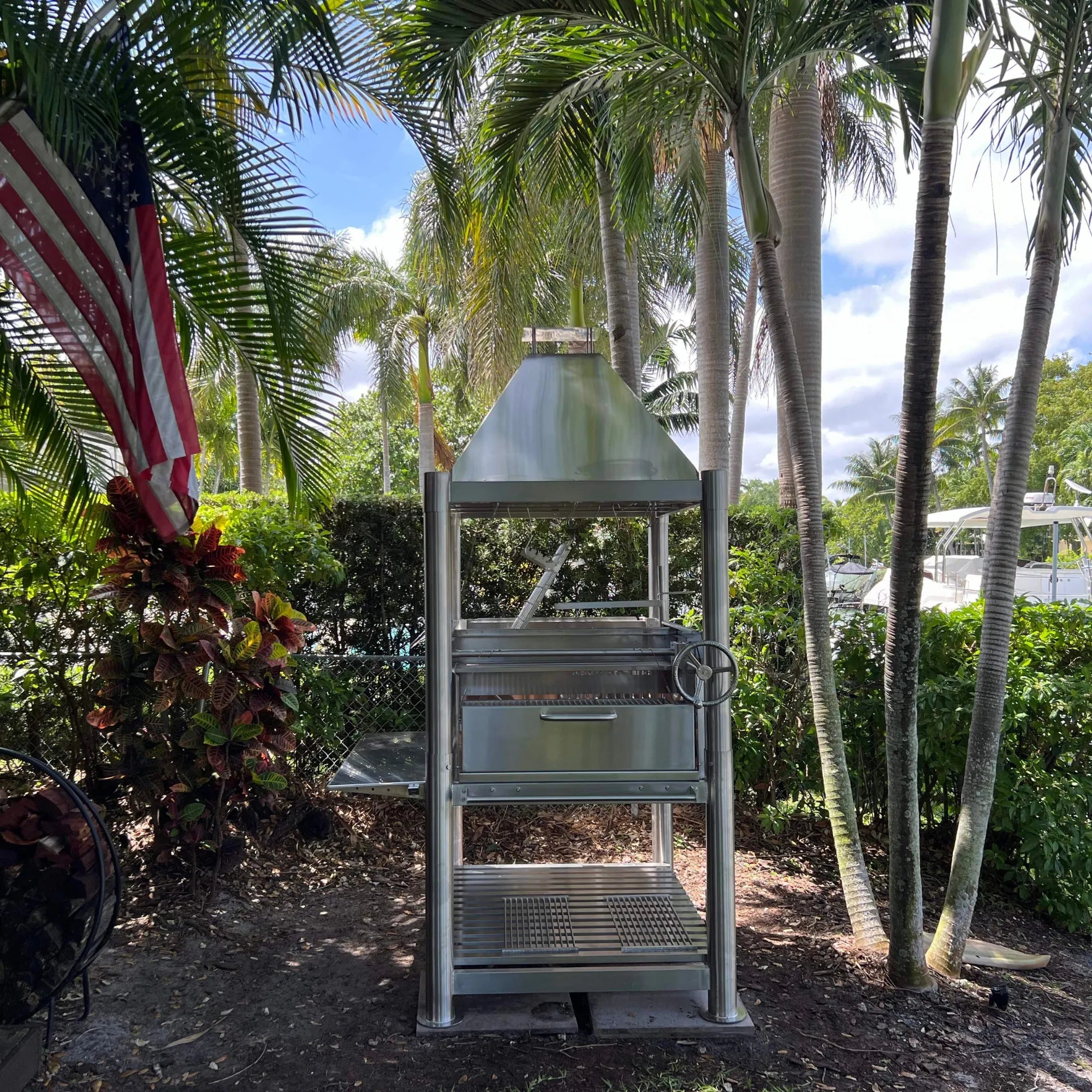 Tagwood BBQ12SS Argentine Santa Maria Commercial Stainless Steel Charcoal Grill - by Tagwood BBQ | Buy at Agent BBQ