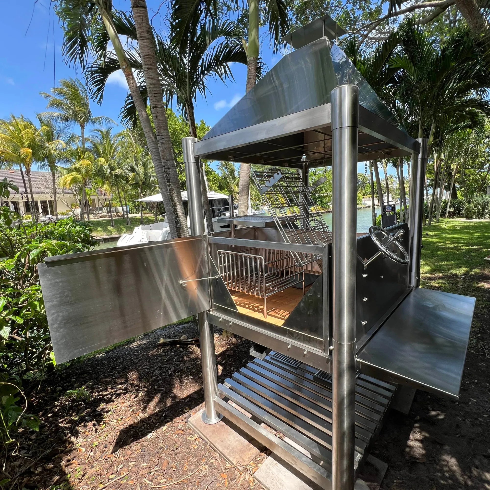 Tagwood BBQ12SS Argentine Santa Maria Commercial Stainless Steel Charcoal Grill - by Tagwood BBQ | Buy at Agent BBQ