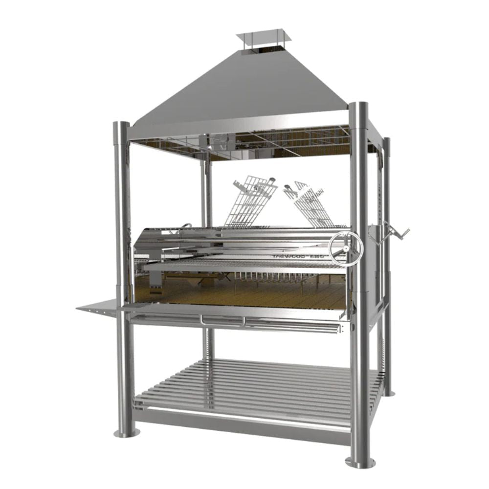 Tagwood BBQ22SS Commercial Argentine Wood Fire & Charcoal Freestanding Grill - "The Larger Beast" - by Tagwood BBQ | Buy at Agent BBQ