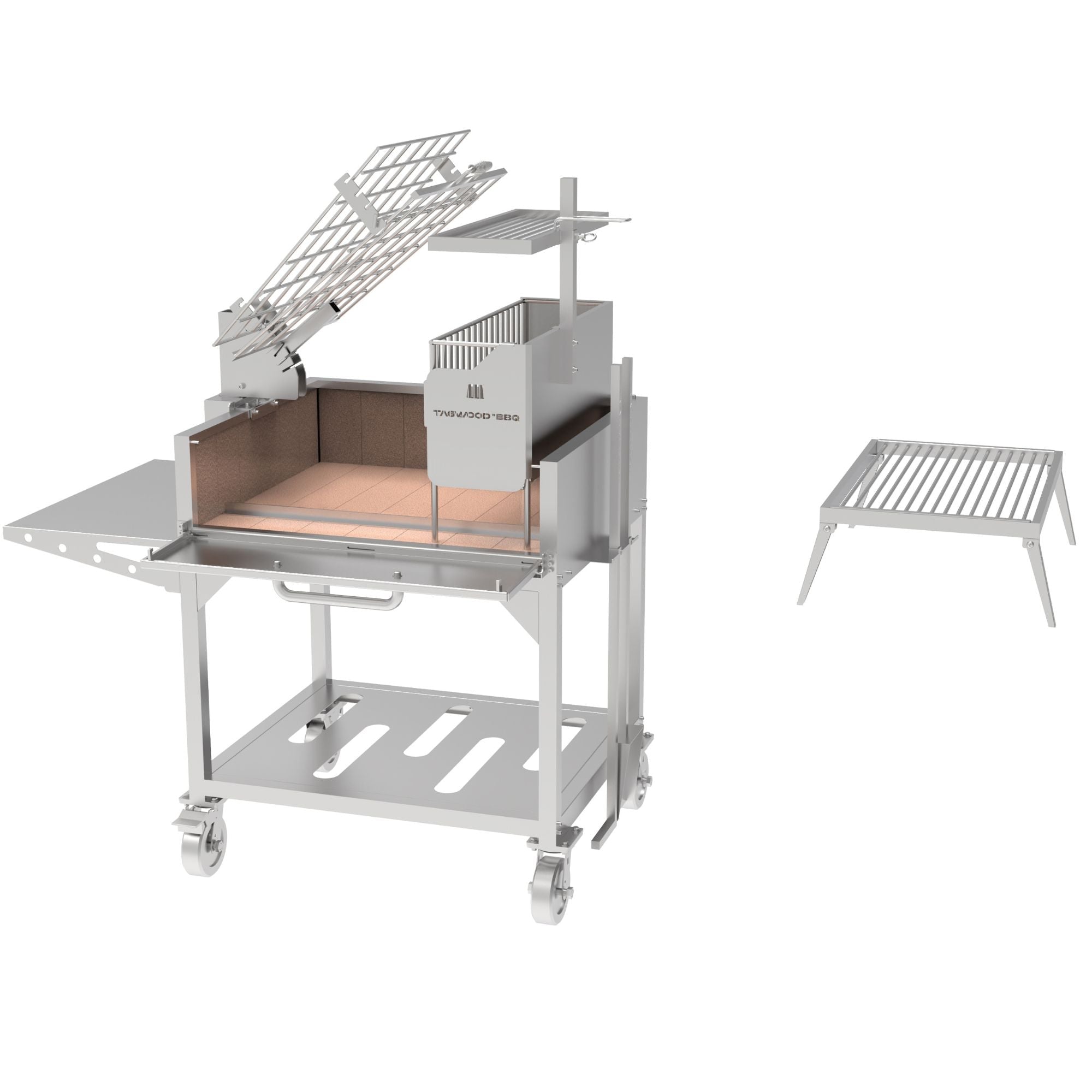 Tagwood BBQ33SS Argentine Freestanding Clamp Grill W/ Firebox - by Tagwood BBQ | Buy at Agent BBQ