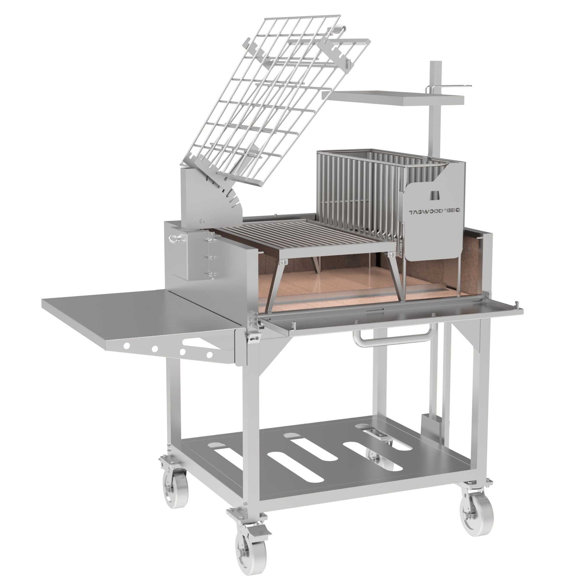 Tagwood BBQ33SS Argentine Freestanding Clamp Grill W/ Firebox - by Tagwood BBQ | Buy at Agent BBQ