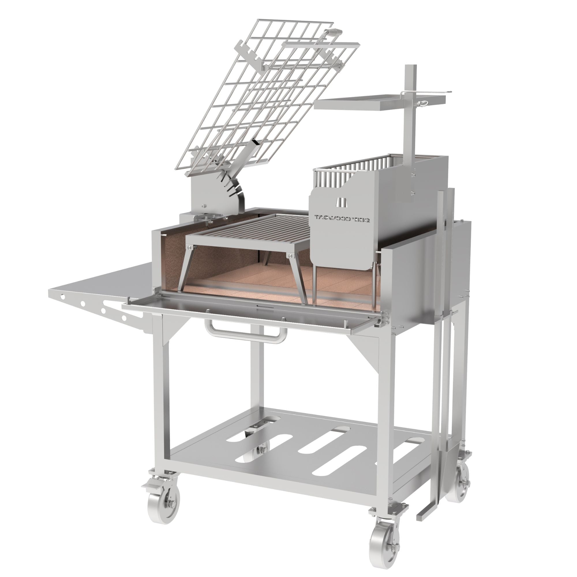 Tagwood BBQ33SS Argentine Freestanding Clamp Grill W/ Firebox - by Tagwood BBQ | Buy at Agent BBQ