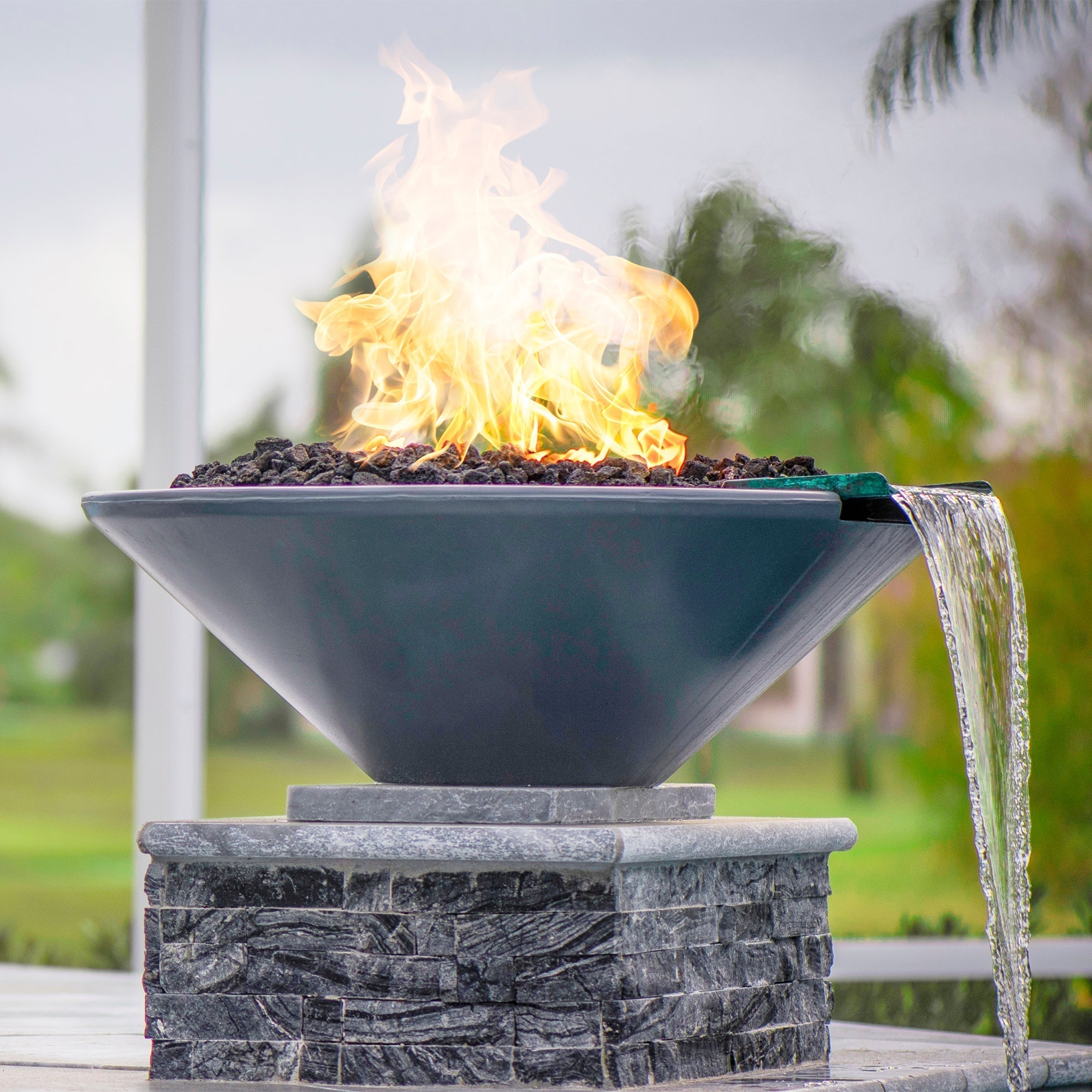 24" Cazo Fire and Water Bowl - OPT - 24RFW - Fire Bowls by The Outdoor Plus | Buy at Agent BBQ