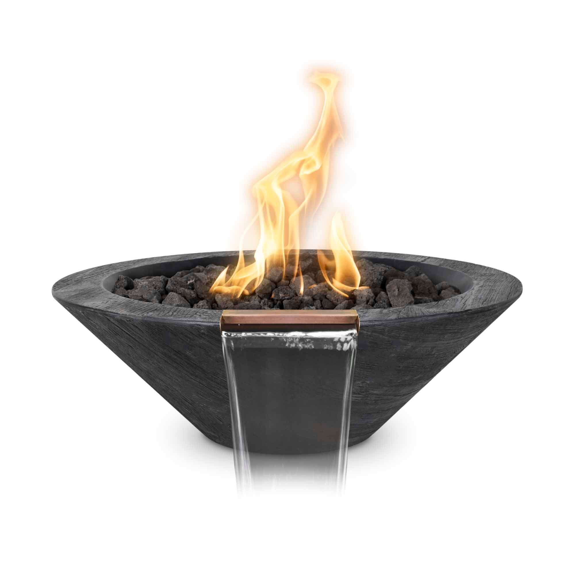24" Cazo Wood Grain Fire and Water Bowl - OPT - 24RWGFW - by The Outdoor Plus | Buy at Agent BBQ
