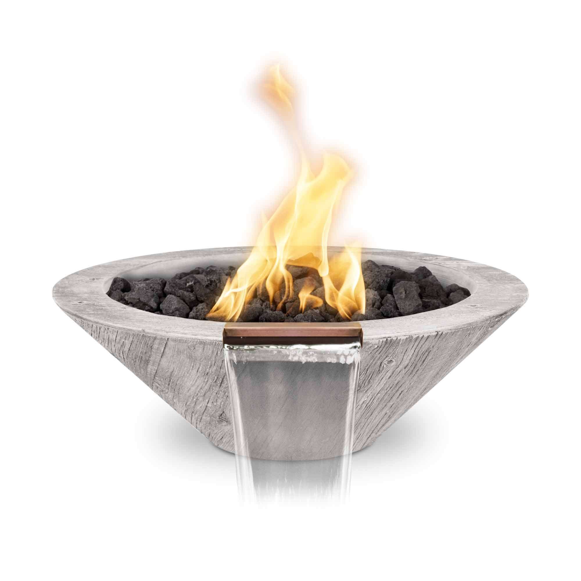 24" Cazo Wood Grain Fire and Water Bowl - OPT - 24RWGFW - by The Outdoor Plus | Buy at Agent BBQ