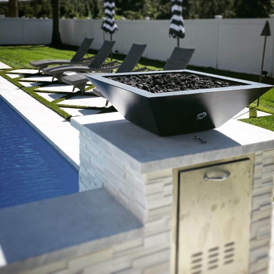 24" Maya GFRC Fire Bowl - OPT - 24SFO - by The Outdoor Plus | Buy at Agent BBQ