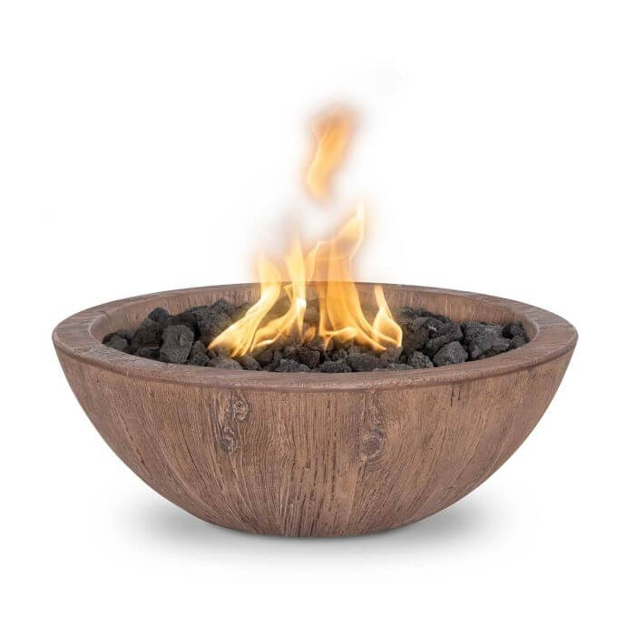 27" Sedona Wood Grain Fire Bowl - OPT - 27RWGFO - by The Outdoor Plus | Buy at Agent BBQ