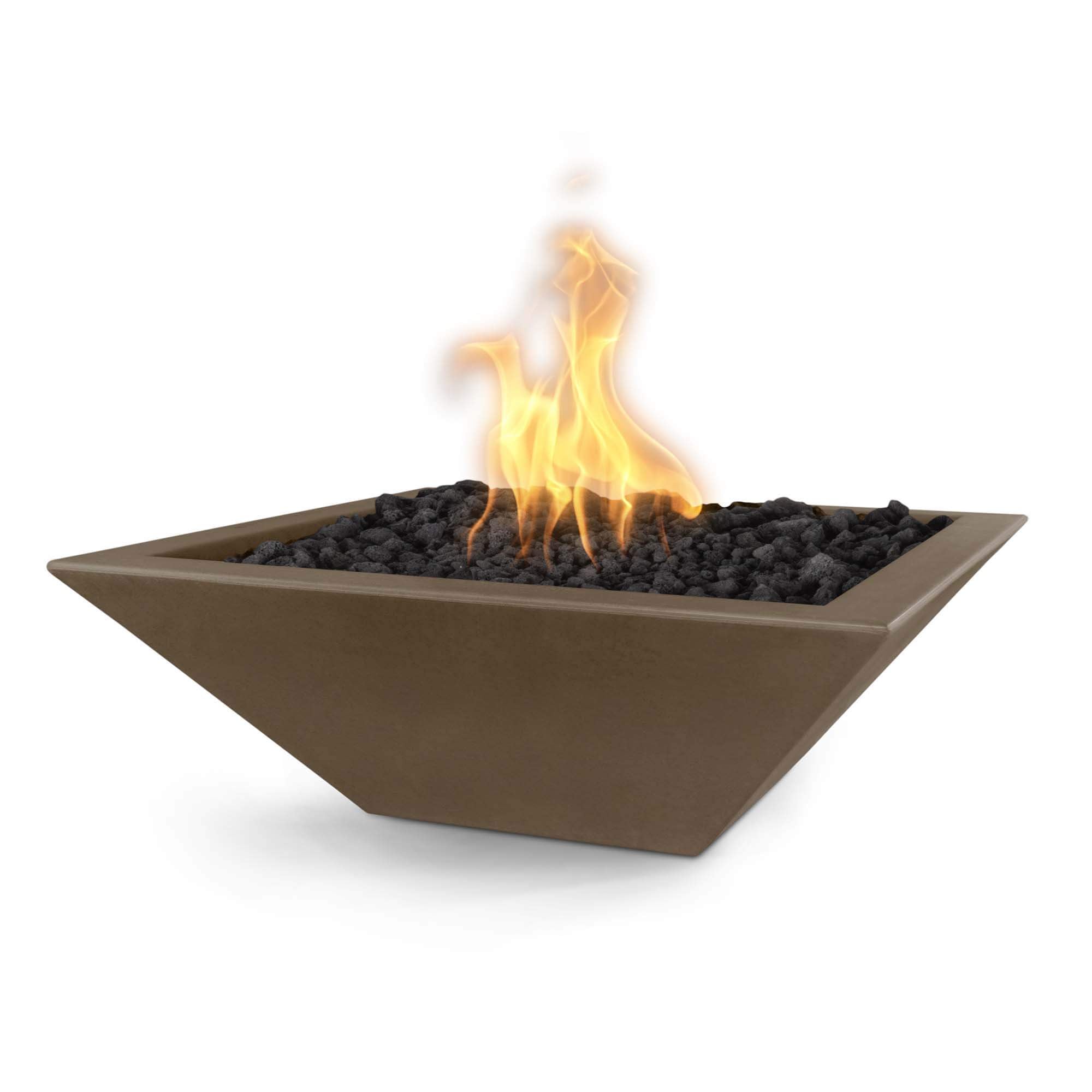 30" Maya GFRC Square Fire Bowl - OPT - 30SFO - by The Outdoor Plus | Buy at Agent BBQ