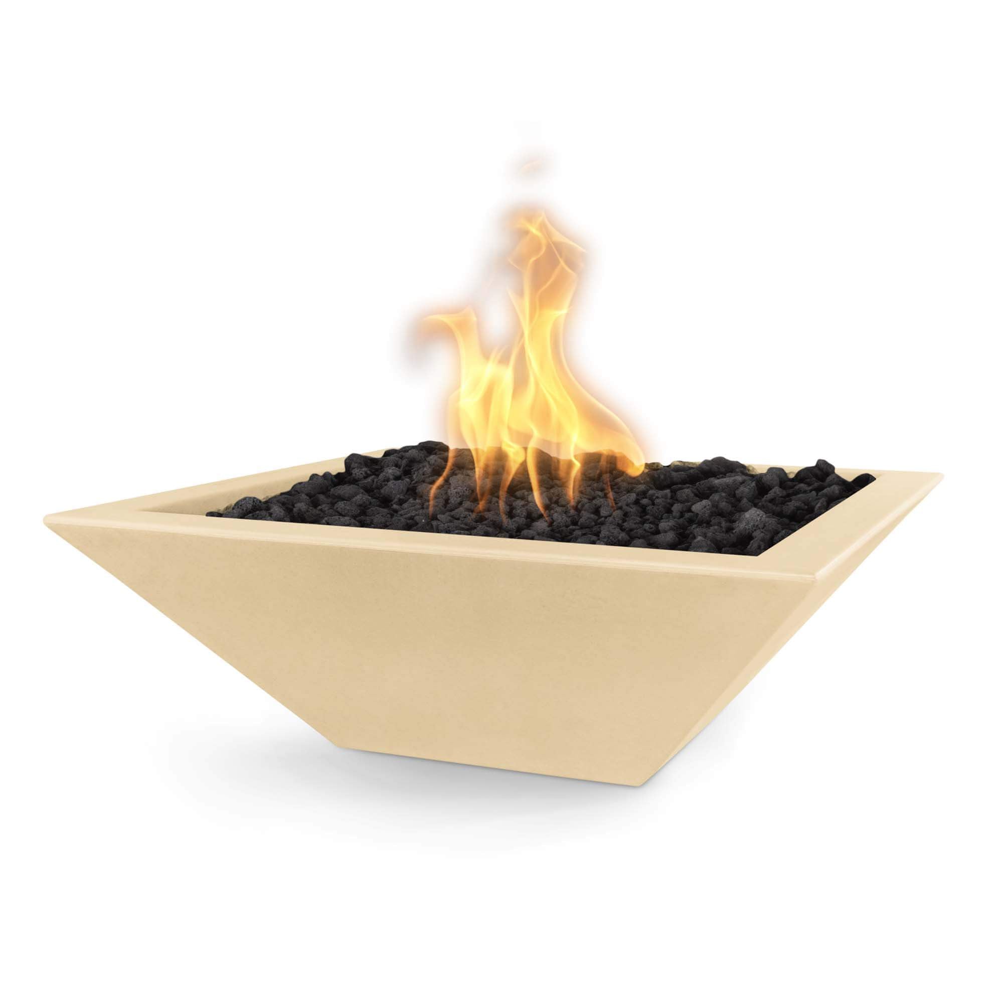 30" Maya GFRC Square Fire Bowl - OPT - 30SFO - by The Outdoor Plus | Buy at Agent BBQ