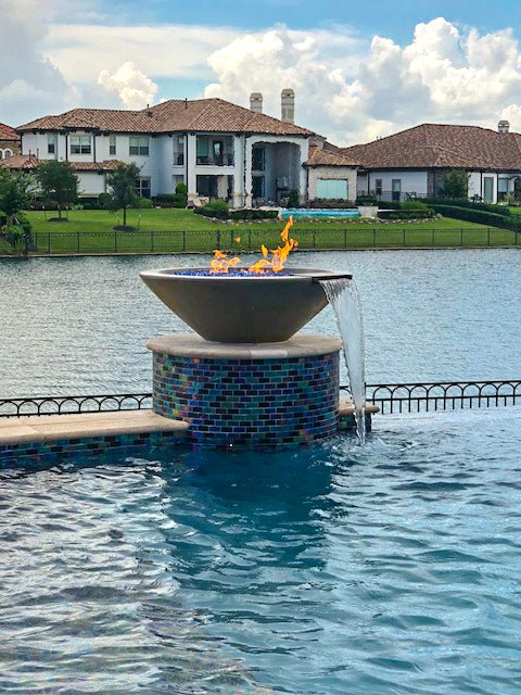 31" Cazo Fire and Water Bowl - OPT - 31RFW - Fire Bowls by The Outdoor Plus | Buy at Agent BBQ