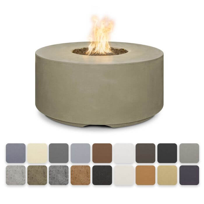 46" Florence Concrete Fire Pit - 20" Tall - OPT - FL4620 - by The Outdoor Plus | Buy at Agent BBQ