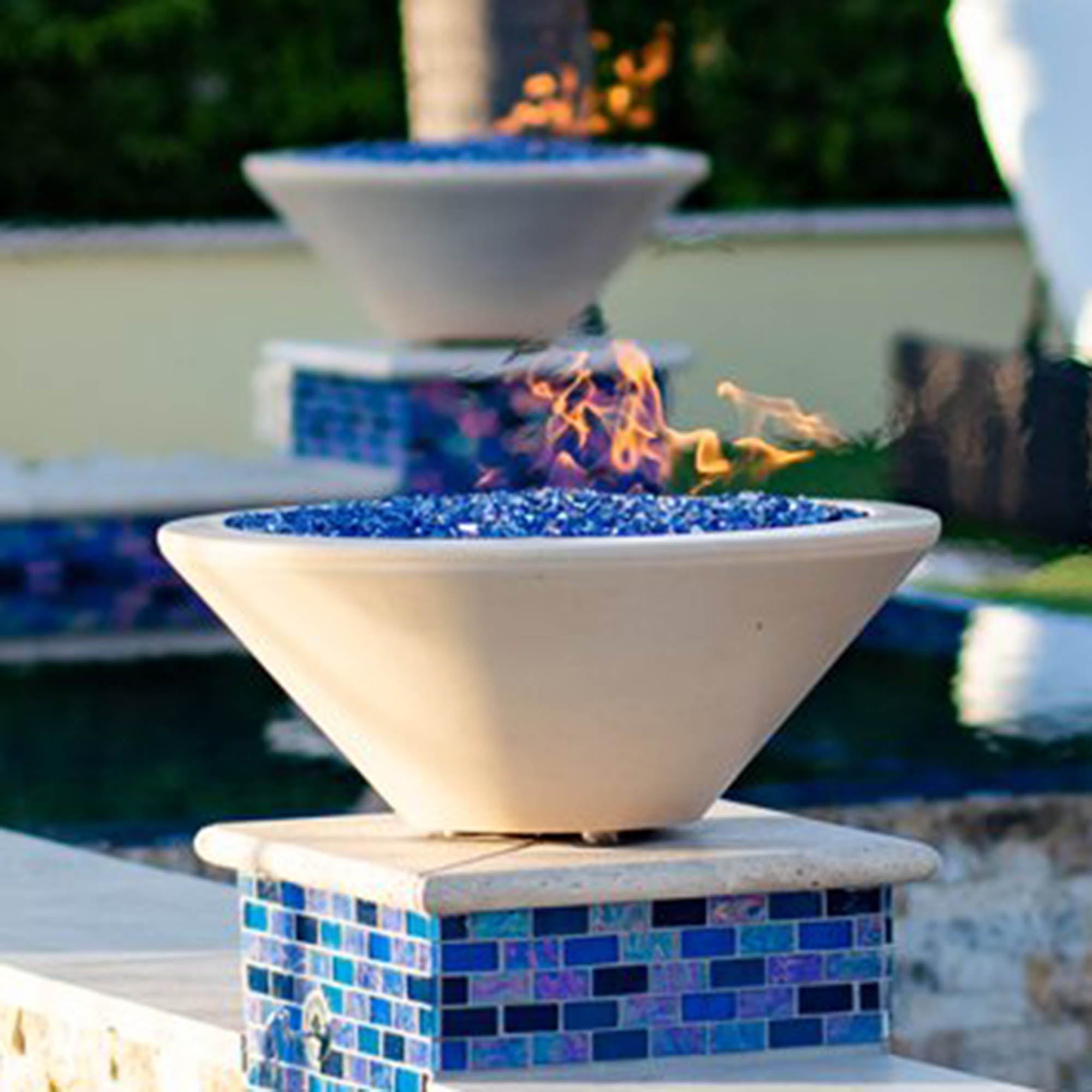 Cazo 24 - Inch Round Concrete Fire Bowl - by The Outdoor Plus | Buy at Agent BBQ