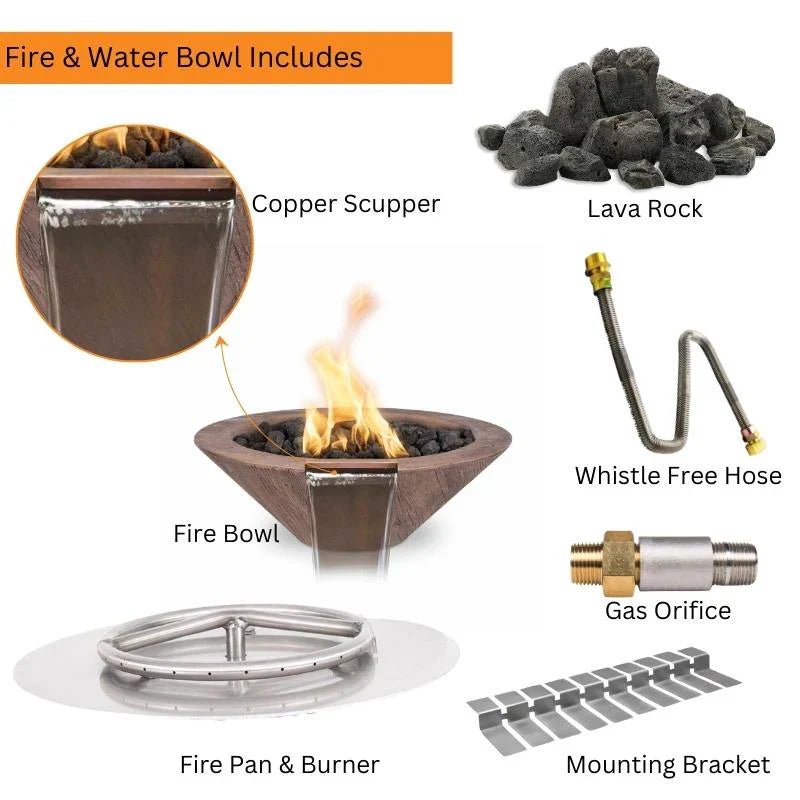 Cazo 32 - Inch Wood Grain Fire Bowl - by The Outdoor Plus | Buy at Agent BBQ