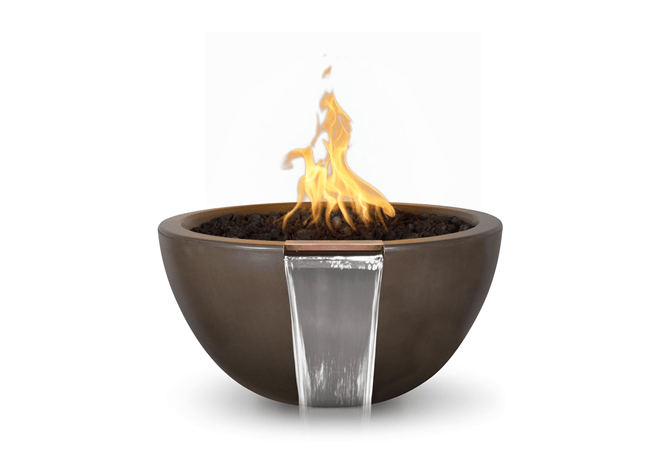 Luna Concrete Fire & Water Bowl - Concrete Fire & Water Bowl by The Outdoor Plus | Buy at Agent BBQ