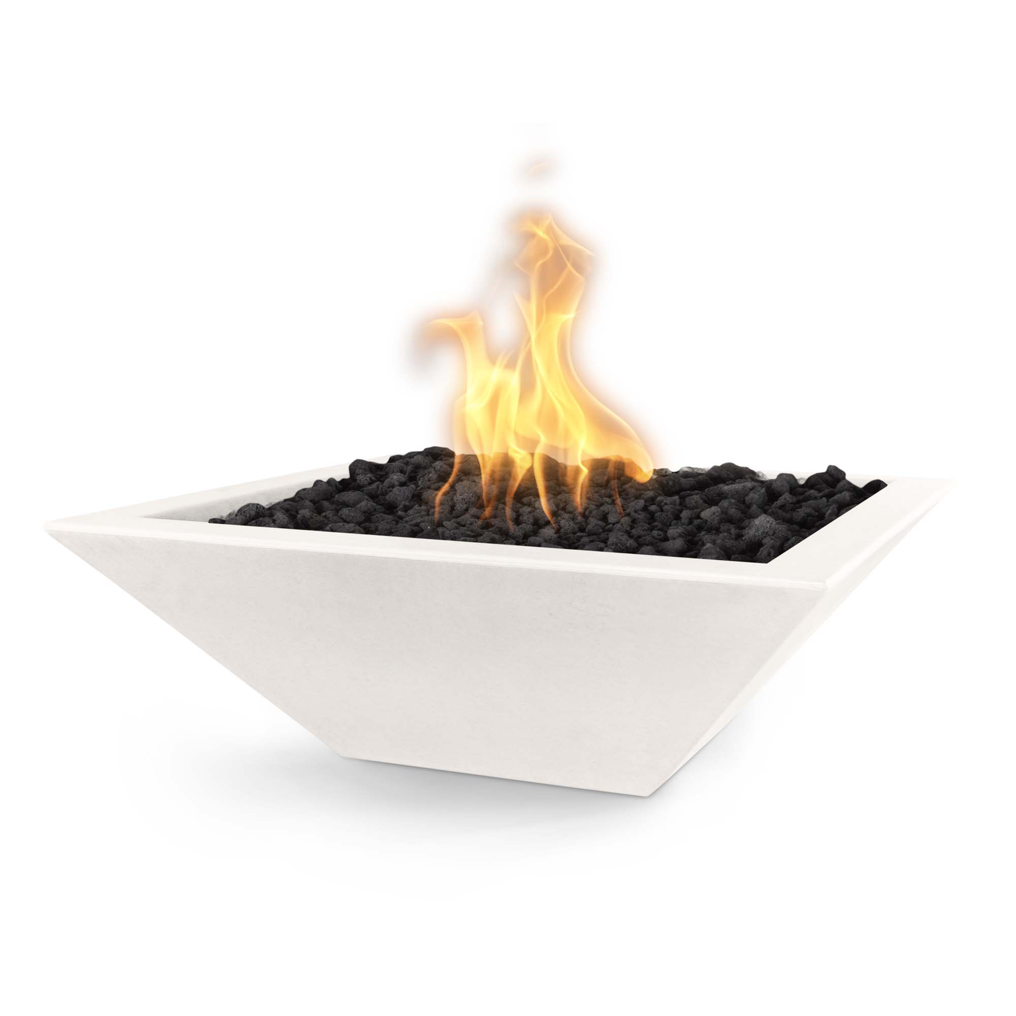 Maya 36 - Inch Square Concrete Fire Bowl - OPT - 36SFO - by The Outdoor Plus | Buy at Agent BBQ