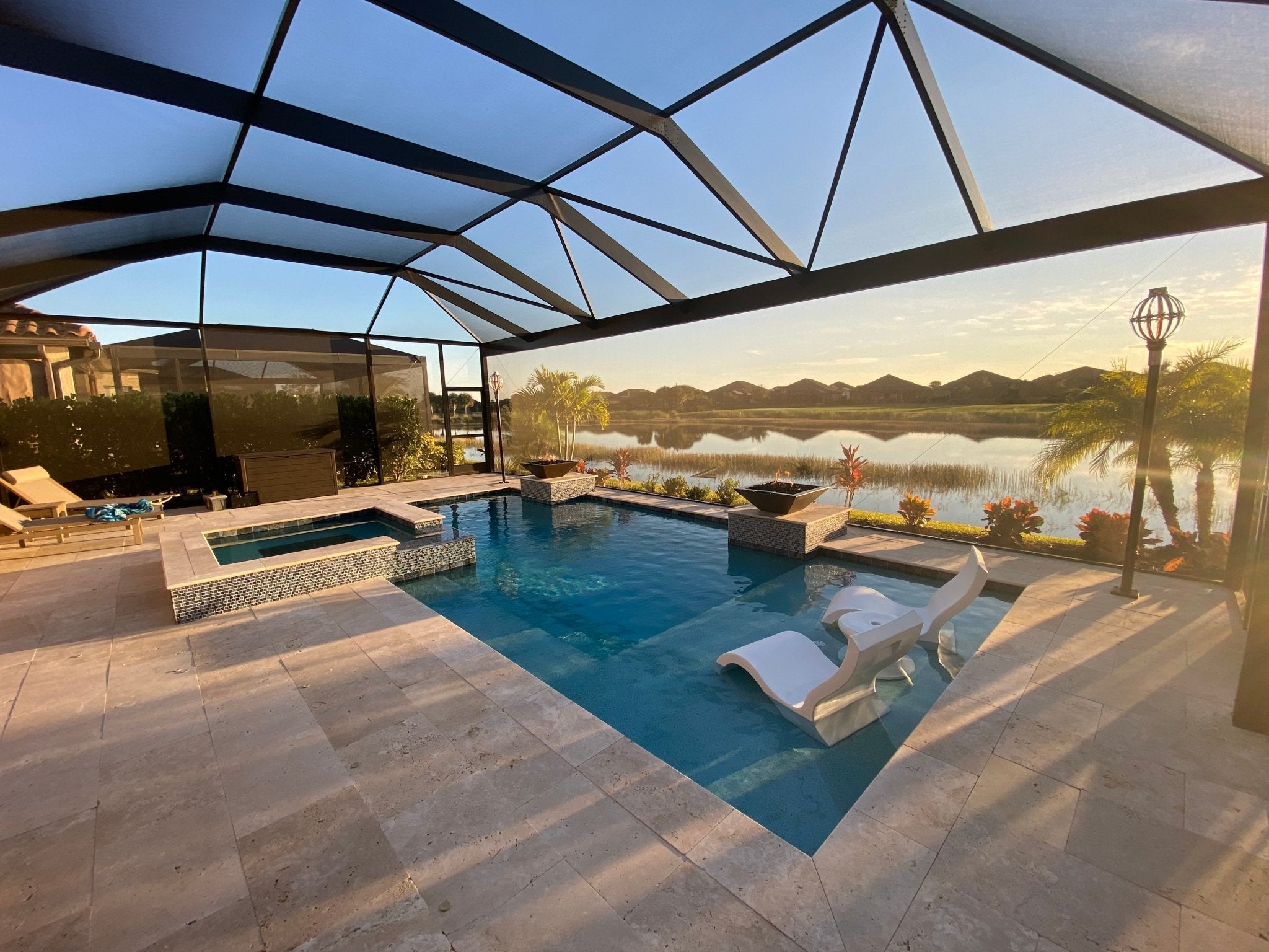 Maya 36 - Inch Square Concrete Fire Bowl - OPT - 36SFO - by The Outdoor Plus | Buy at Agent BBQ