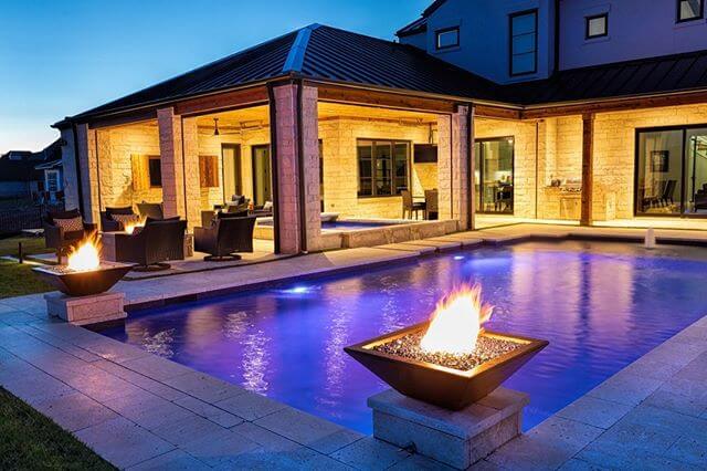 Maya 36 - Inch Square Concrete Fire Bowl - OPT - 36SFO - by The Outdoor Plus | Buy at Agent BBQ