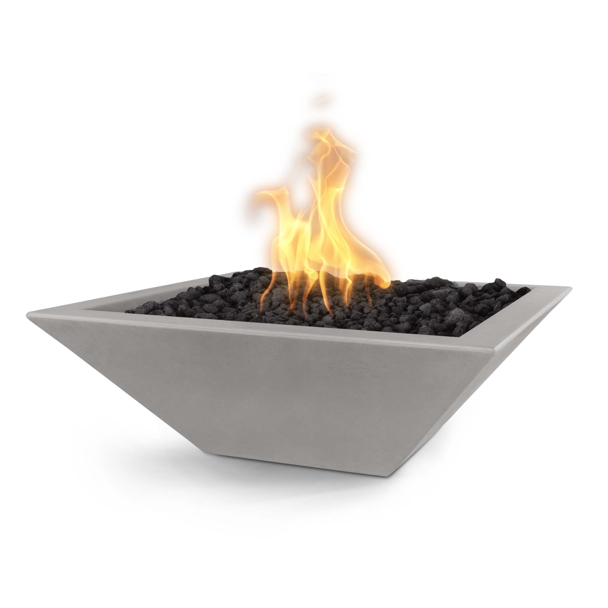 Maya 36 - Inch Square Concrete Fire Bowl - OPT - 36SFO - by The Outdoor Plus | Buy at Agent BBQ