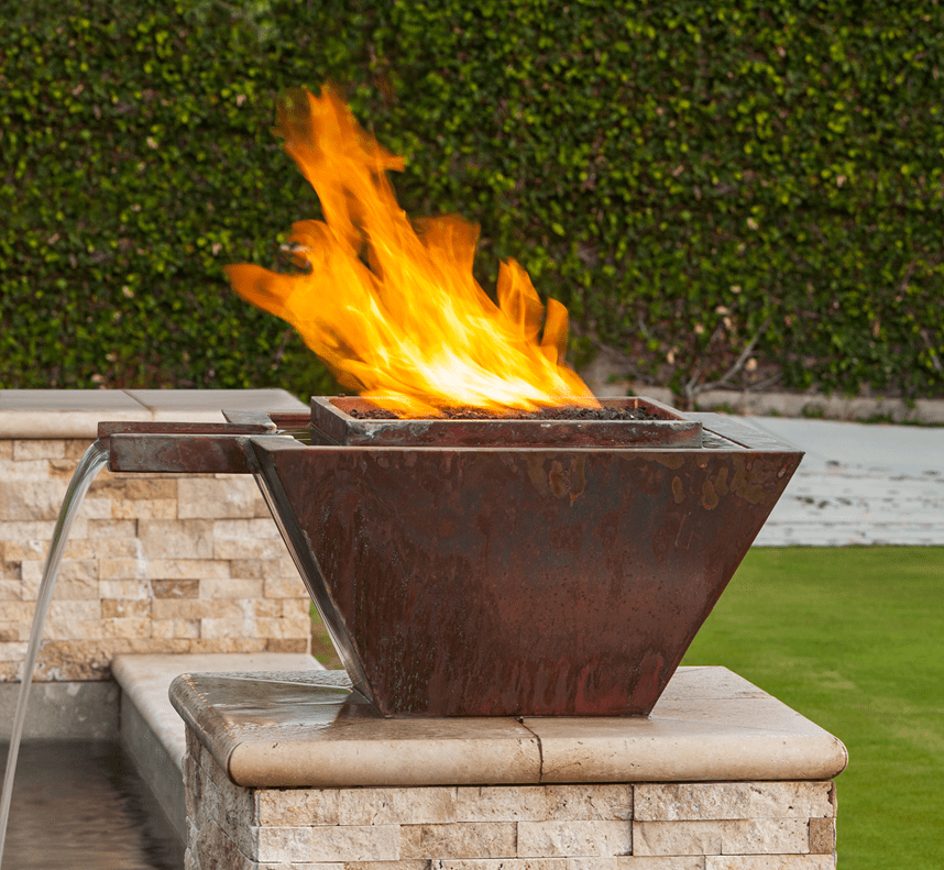 Maya Gravity Spill Copper Fire & Water Bowl - Copper Fire & Water Bowl by The Outdoor Plus | Buy at Agent BBQ