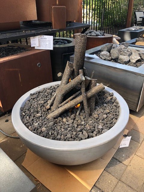 Sedona 27 - Inch Concrete Round Fire Bowl - by The Outdoor Plus | Buy at Agent BBQ