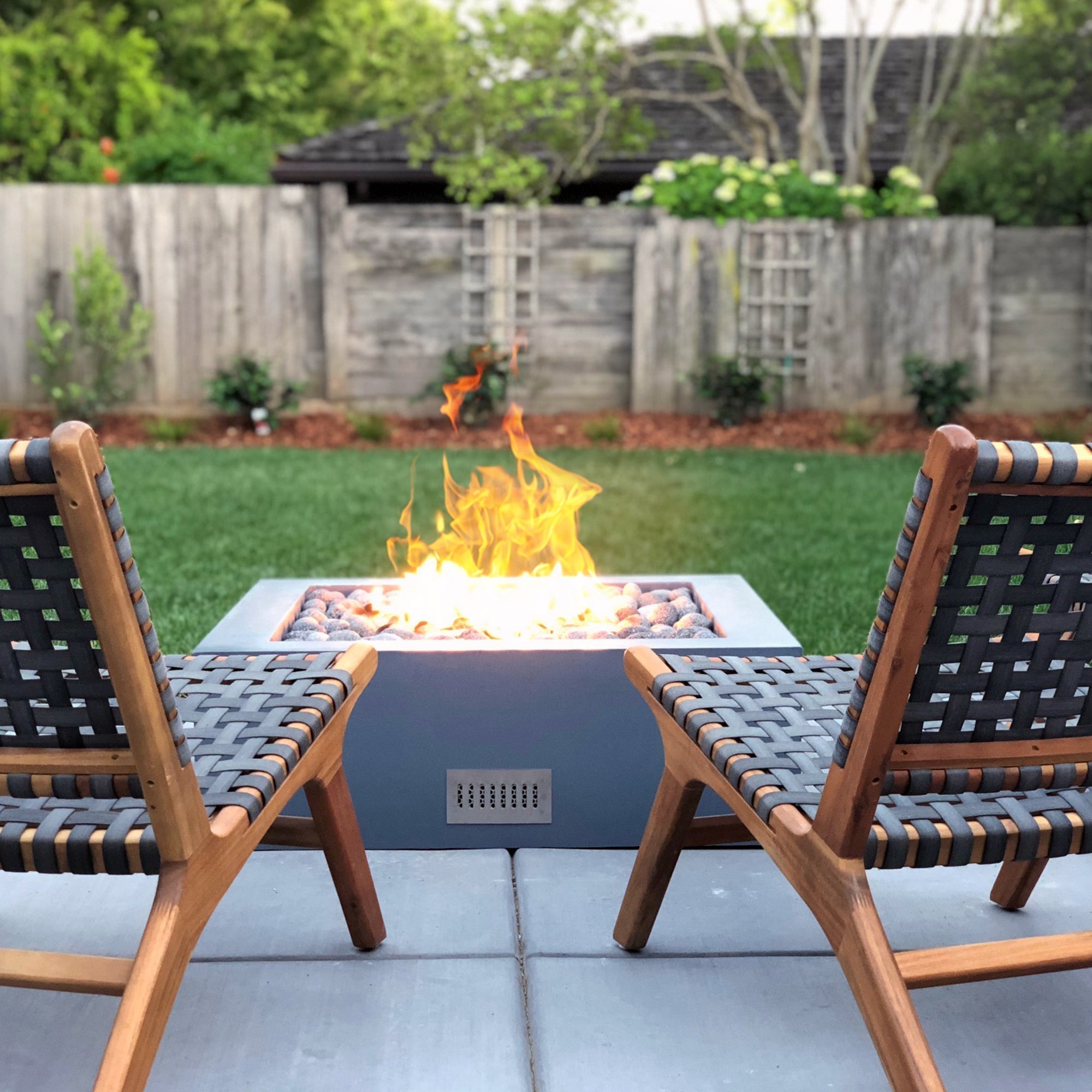 The Outdoor Plus Quad Square Concrete Fire Pit - by The Outdoor Plus | Buy at Agent BBQ