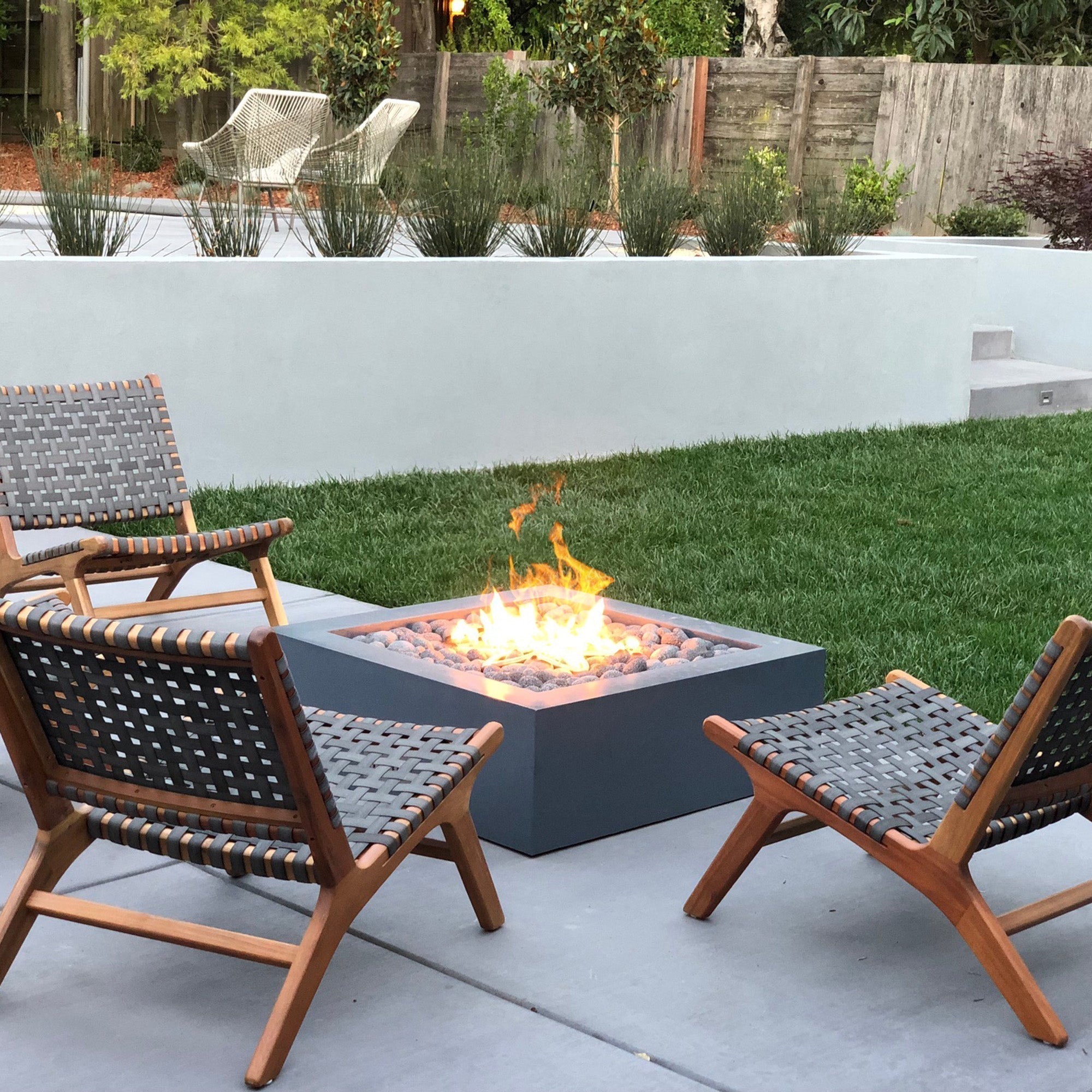 The Outdoor Plus Quad Square Concrete Fire Pit - by The Outdoor Plus | Buy at Agent BBQ