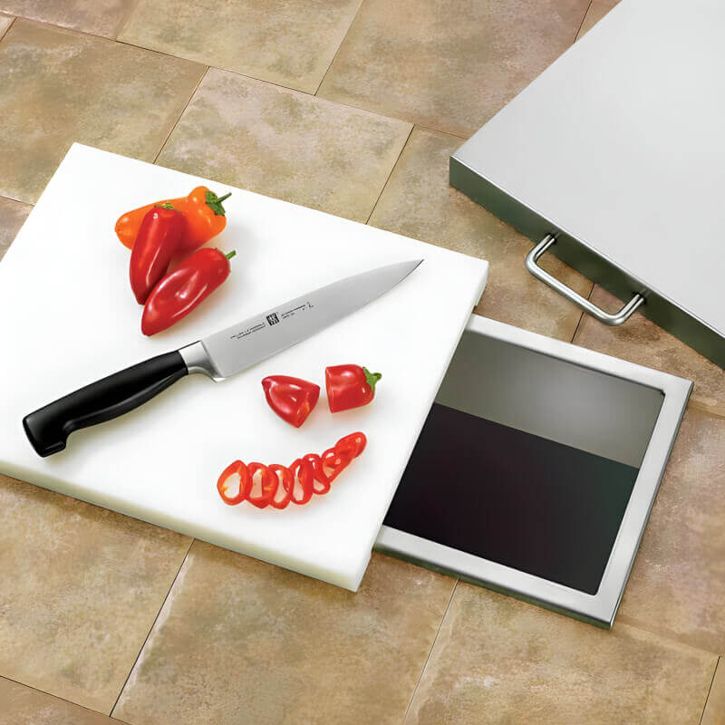 TrueFlame 14 - Inch x 10 - Inch Trash Chute & Cutting Board with Lid - TF - TC - 14 - by TrueFlame | Buy at Agent BBQ