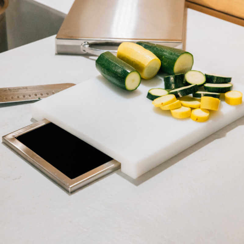 TrueFlame 14 - Inch x 10 - Inch Trash Chute & Cutting Board with Lid - TF - TC - 14 - by TrueFlame | Buy at Agent BBQ