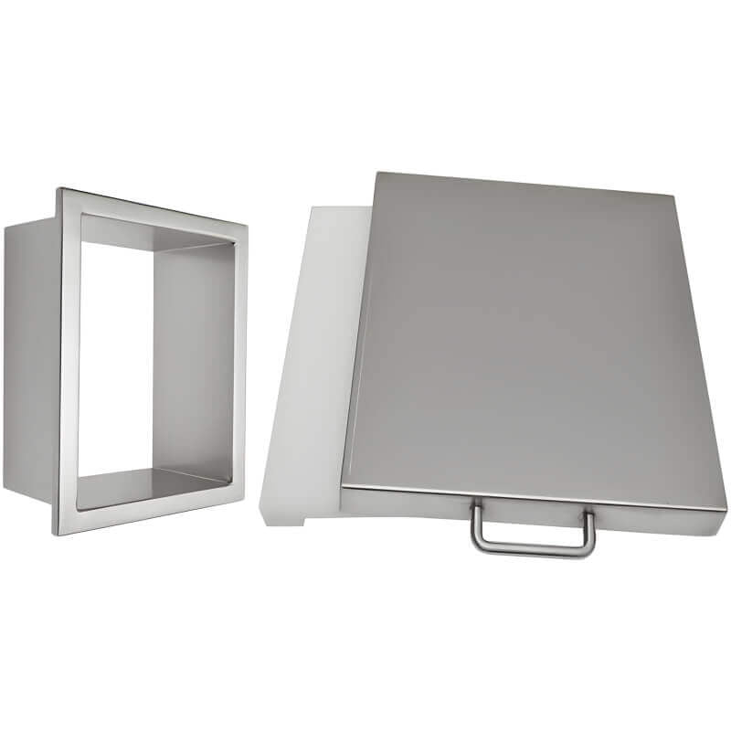 TrueFlame 14 - Inch x 10 - Inch Trash Chute & Cutting Board with Lid - TF - TC - 14 - by TrueFlame | Buy at Agent BBQ
