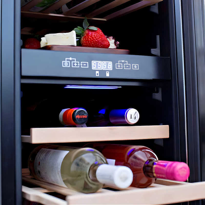 TrueFlame 15 Inch 3.2 Cu. Ft. Outdoor Dual Zone Wine Cooler - AMD - RFR - 15WD - by TrueFlame | Buy at Agent BBQ