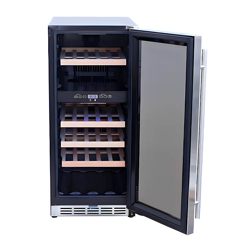 TrueFlame 15 Inch 3.2 Cu. Ft. Outdoor Dual Zone Wine Cooler - AMD - RFR - 15WD - by TrueFlame | Buy at Agent BBQ