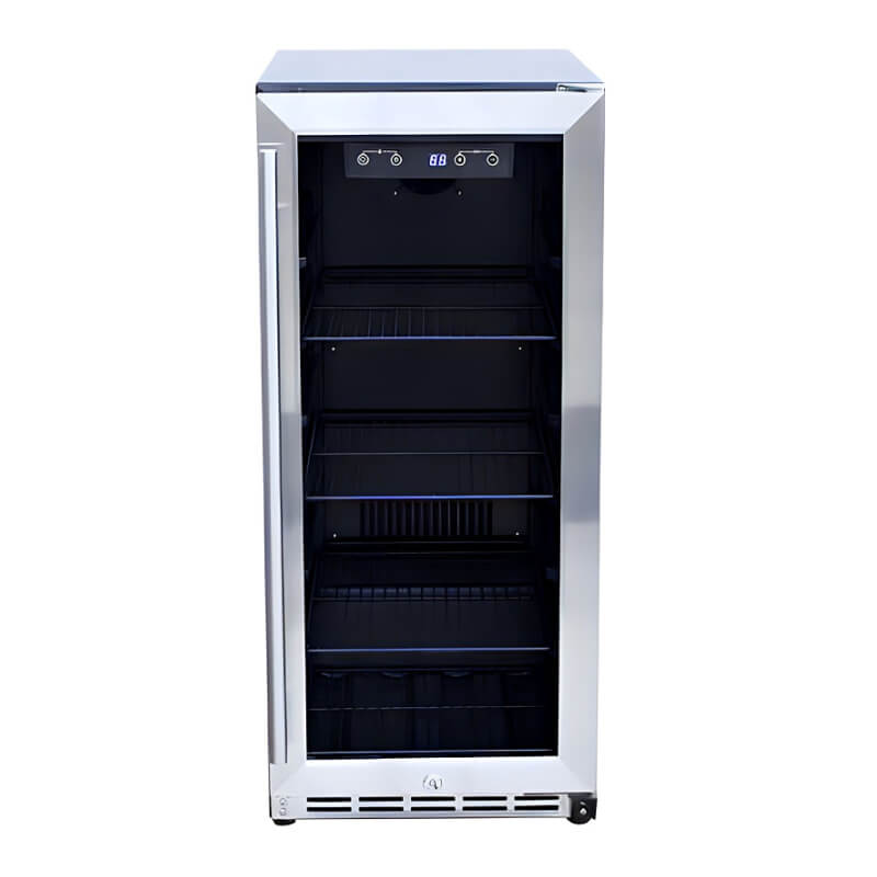 TrueFlame 15 Inch 3.2 Cu. Ft. Outdoor Refrigerator With Glass Door - AMD - RFR - 15G - by TrueFlame | Buy at Agent BBQ