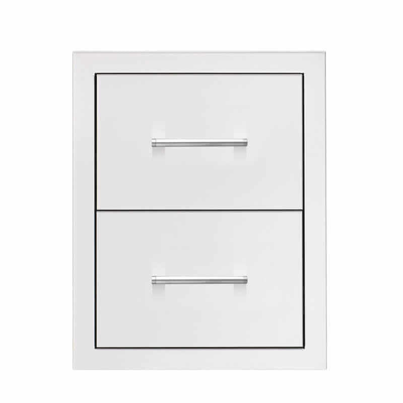 TrueFlame 17 - Inch Stainless Steel Masonry Double Drawer - TF - DR2 - 17M - by TrueFlame | Buy at Agent BBQ